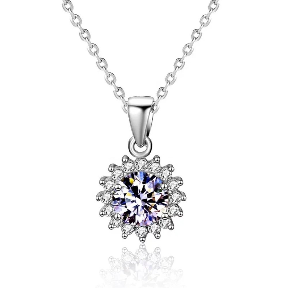 1ct. t.w. Diamond Sun Necklace - Picture 1 of 14